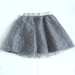 Janie and Jack Tulle Silver Skirt Girls 6 Christmas Holidays 2017